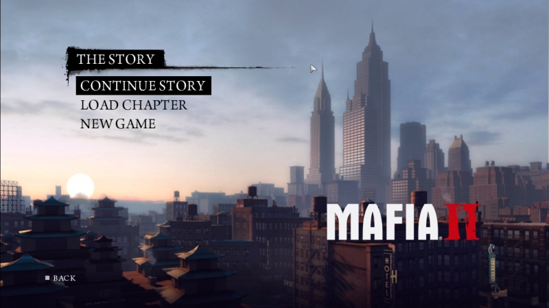Мафия 2 заставка меню